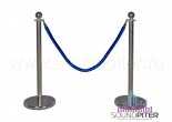 PR Barrier Silver With Blue Rope